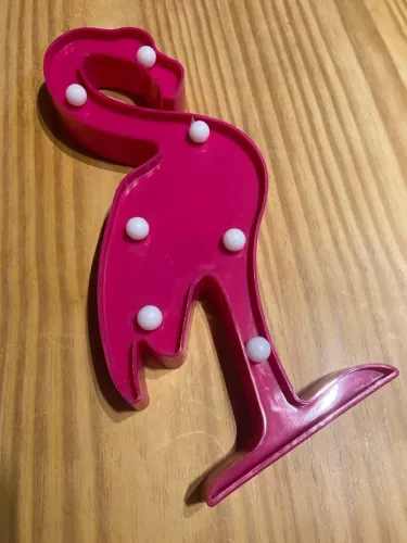 Luminária de Flamingo Rosa Decorativa