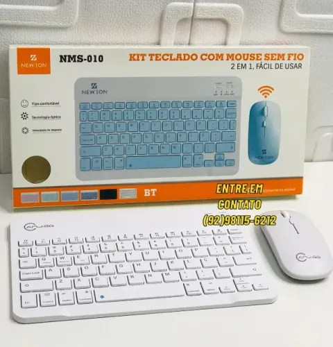 Teclado Com Mouse Bluetooth Para IOS,ANDROID,TABLET PC -Entrega das 9 até 22 hrs