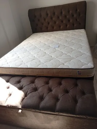 Cama Box Casal com Cabeceira Estofada
