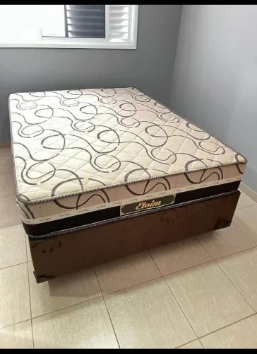Cama casal box e colchão molas ensacadas