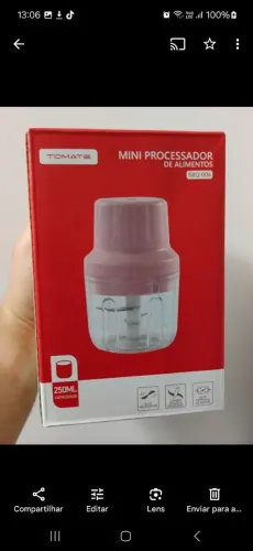 Mini Processador de Alimentos Tomate SRQ-006