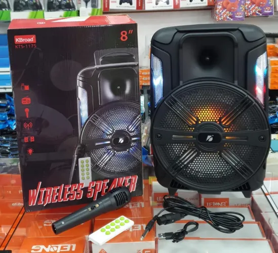 Caixa de Som KTS-1175 Wireless Speaker - 8 Polegadas