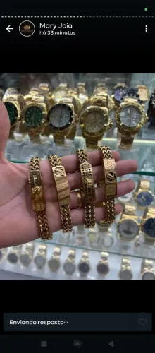 Bracelete Masculino Banhado a Ouro 18k