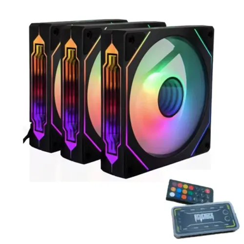 Kit 3 Cooler Fan 120mm Revenger Maximus G-VR347K - WZetta