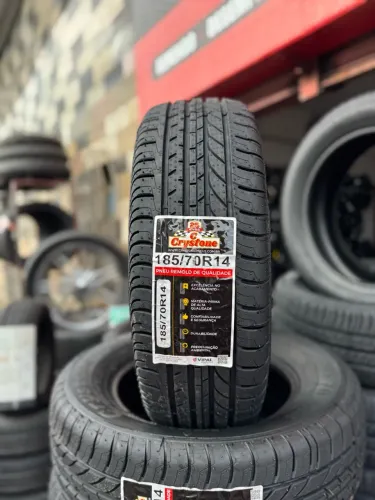 Pneu Crystone 185/70/14 Remold com borracha vipal (instalação grátis)
