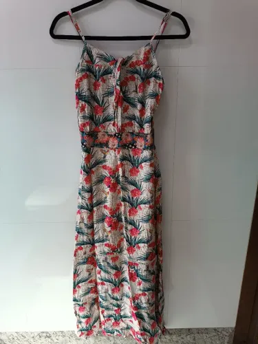 Vestido longo florido