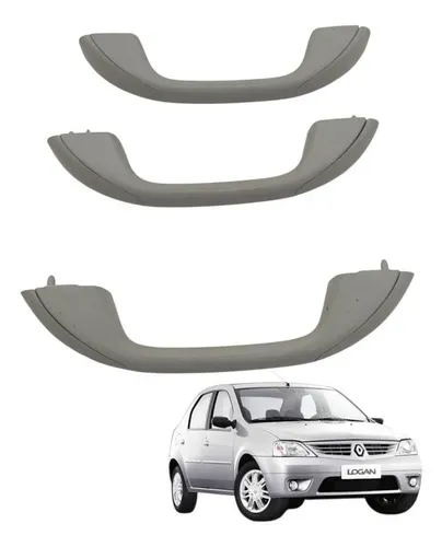 Kit Alça Teto Pqp Descanço Renault Logan 1.0 2008 2009 2010
