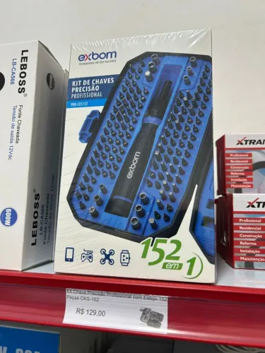 Kit Chave Precisão Profissional com Estojo 152 Peças