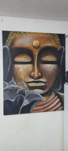 Quadro de Buda em pintura 100cm / 80cm
