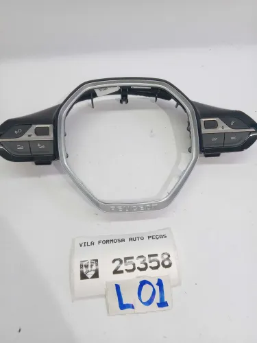 Moldura Volante Botao Multimidia Peugeot 3008 Ano 2018/19 