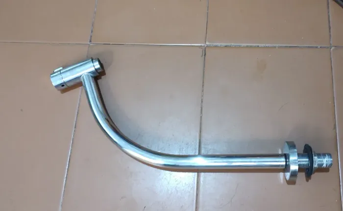 Torneira de banheira inox 38cm.altura