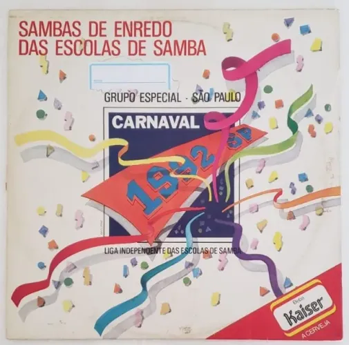 Lp Escolas de samba de São Paulo - 1992