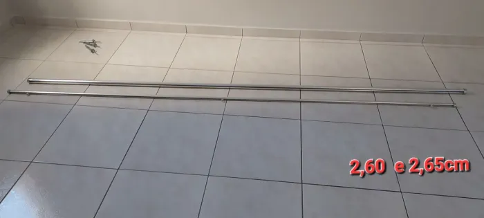 2 varões duplos em alumínio 