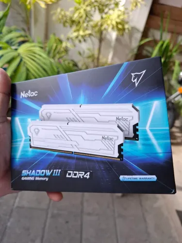Memória Ram Netac 16GB 2x8 3200mhz Branca Nova Lacrada