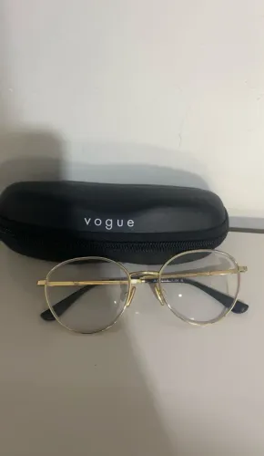Armação Óculos Vogue Eyewear Dourado/Preto Original (Com NF e Estojo)