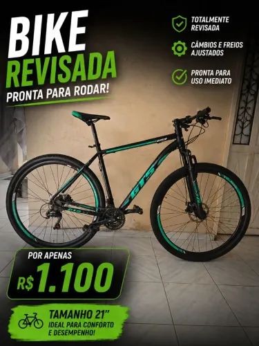 Bicicleta aro 29. Tamanho: 21. 1 ano de uso