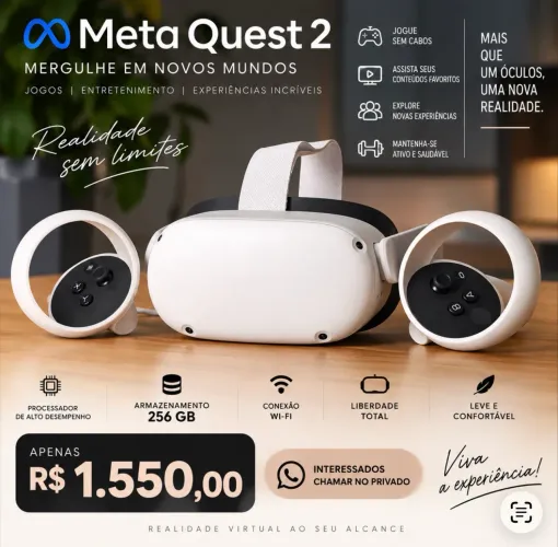 Meta Quest 2-ÓCULOS DE REALIDADE VIRTUAL - 256GB