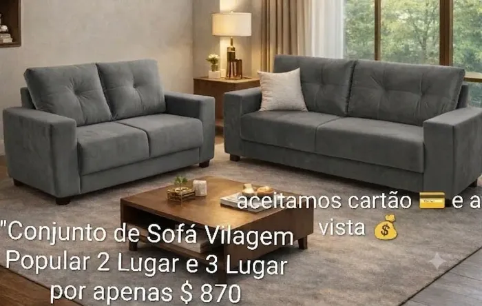Conjunto sofá popular