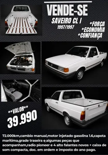 Volkswagen Saveiro CL 1.6 MI / CL/ C 1.6 1997