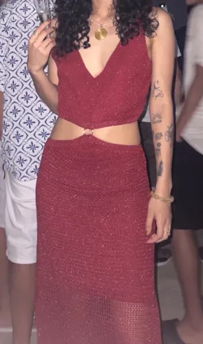 vestido festa vermelho