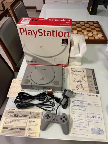 Playstation 1 Fat Japones Completo Na Caixa Manual Jogos Ps1 
