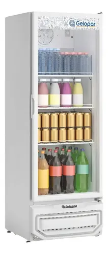 Refrigerador Vertical De Bebidas Gelopar Gptu-40 El Br 410l Cor Branco