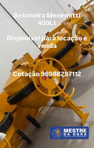 Betoneira Megotti 400Lt para locação e venda