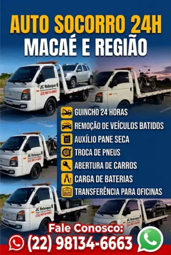Guincho e Auto Socorro 24 horas em Macaé