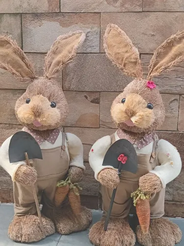 Casal Coelho artesanal 80cm