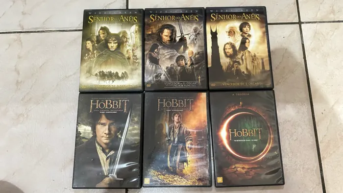 Lote dvds O senhor dos anéis e Hobbit