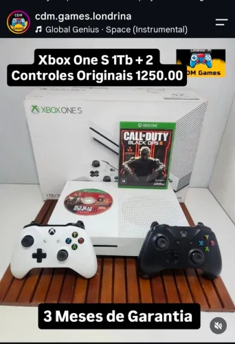 Xbox One S 1Tb + 2 Controles Originais e 2 Jogos 1250.00 - Não Aceito Oferta