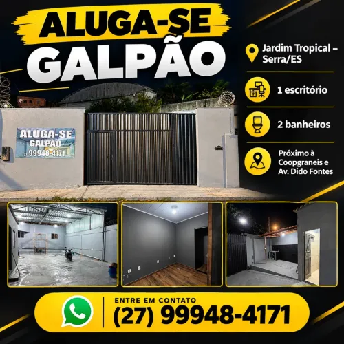 Aluga-se galpão em jardim Tropical Serra