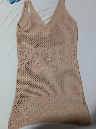 Saída de Praia - Tricot - Nova - Rose