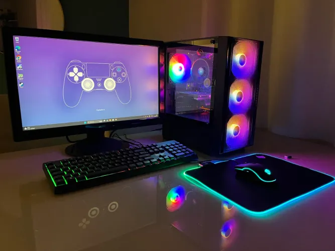 Pc gamer completo Ryzen 5 | RX 550 4GB | Monitor 22 | SSD