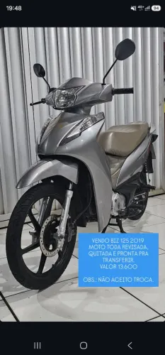 VENDO BIZ 125 2019/ CB500F 2022