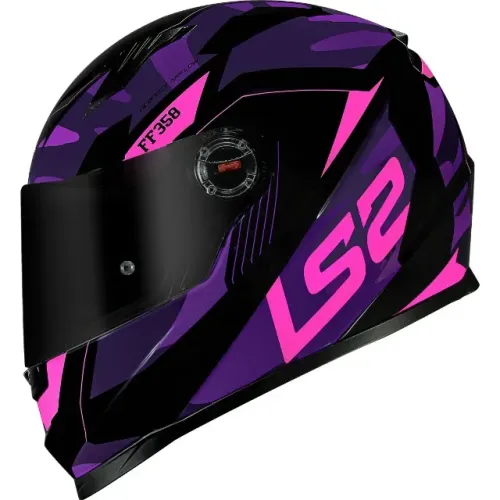 Capacete Ls2 Classic Ff358 Tank Rosa/Roxo - somos loja, parcelamos