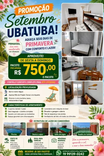 Ubatuba locação temporada ótima localização novo completo