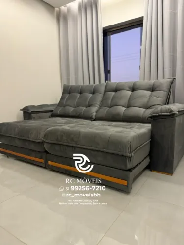 Sofá Retrátil Reclinável Euro Pillow 30cm - Premium