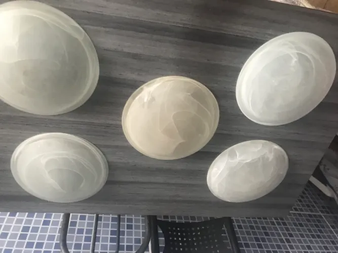 Plafon sobrepor Redondo Vidro 30cm (5 peças por 75)