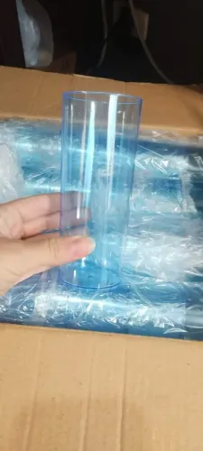 100 Copos long drink azul translucido / liso