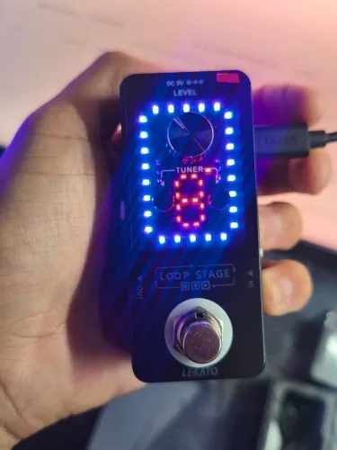 Pedal de efeito para guitarra lekato 9 loops 40 minutos de gravação 