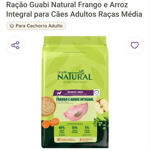 Ração Guabi Natural 20 KG