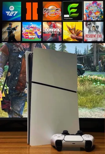 PS5 Slim Digital Edition SSD 1TB seminovo *D.E.S.B.L.O.Q.U.E.A.D.O* 