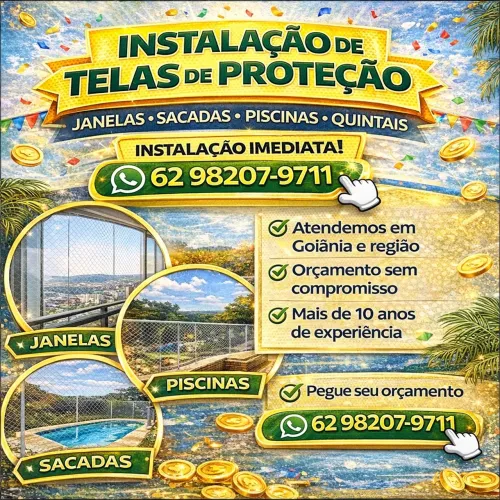 Precisa de Tela de Proteção Urgente? Instalamos Rápido em Goiânia