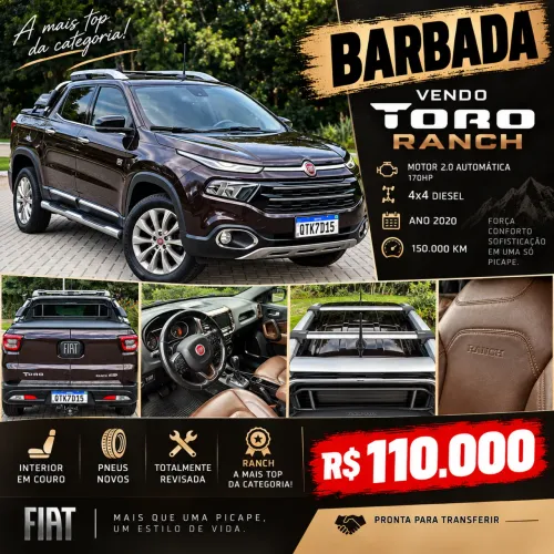 Fiat Toro Ranch 2.0 16V 4X4 Diesel Aut. 2020