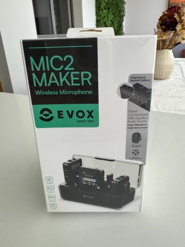 Microfone lapela Evox Mic2 Maker (novo e lacrado na caixa)