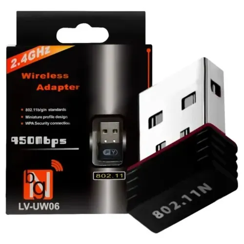 Adaptador USB Sem Fio Wi-Fi 900Mbps 2.4 GHz