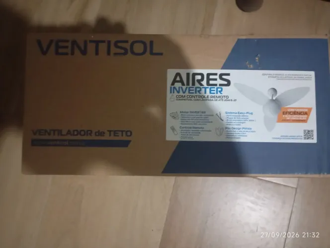 ventilador de teto 3 Aires inverter com controle remoto 