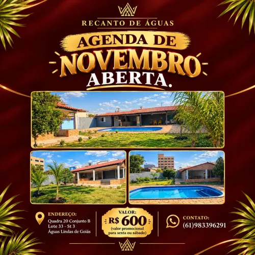 Casa com piscina - Disponível para Natal e Réveillon