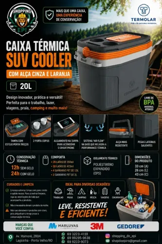 CAIXA TÉRMICA SUV COOLER TERMOLAR 20L